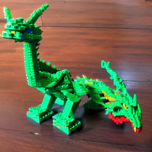 Image similar to A Dragon Made Out Of Legos, 8k, HD