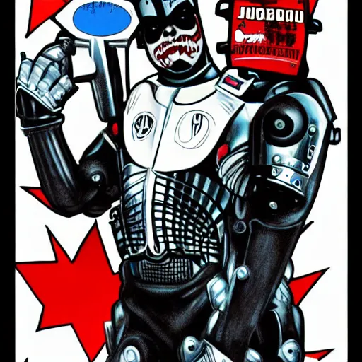 Prompt: juggalo robocop