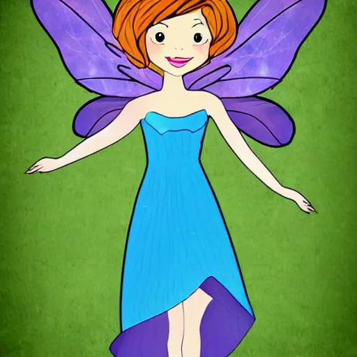 Image similar to beautiful fairy with wings, cartoon style