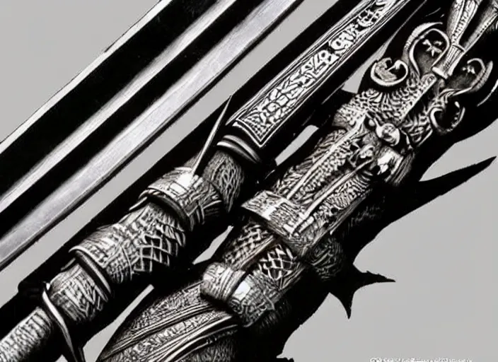 Image similar to giger, h. r. - intricately detailed samurai sword