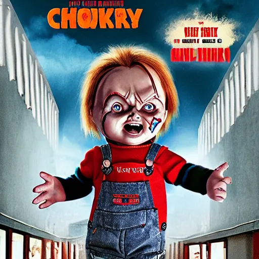 Image similar to Chucky versus Nuns movie poster