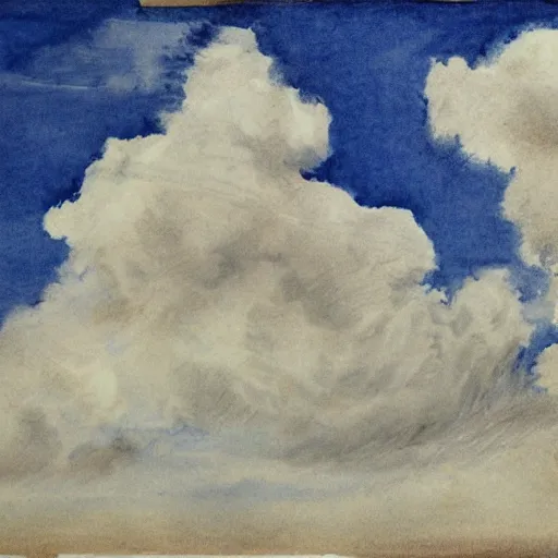 Image similar to clouds in the style of John Constable cloud studies sketches