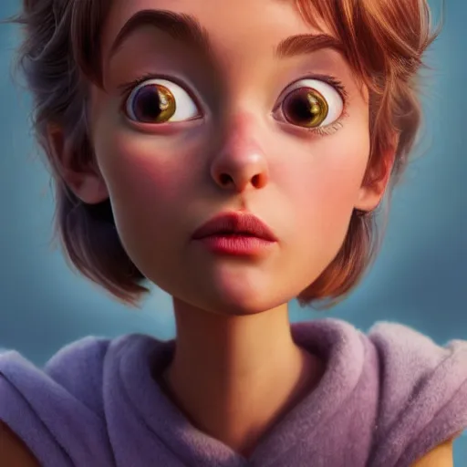 Image similar to highly detailed illustration, character portrait of Keira Knighley as an animated Pixar character, digital art by Mark Simonetti and Moebius 4k, 8k, HD