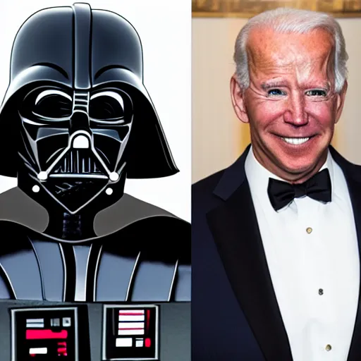 Prompt: darth vader and joe biden