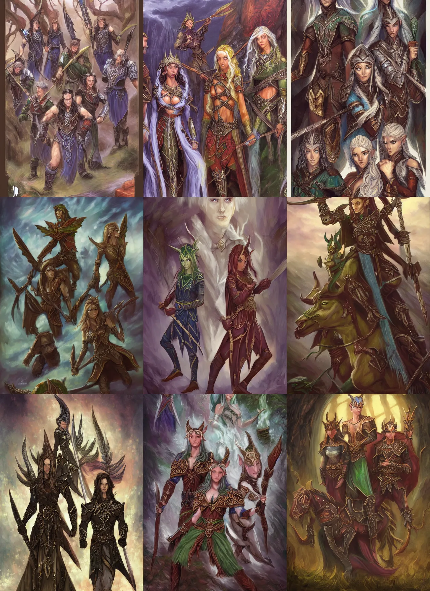 Prompt: llanowar elves, fantasy art, in style of Anson Maddocks