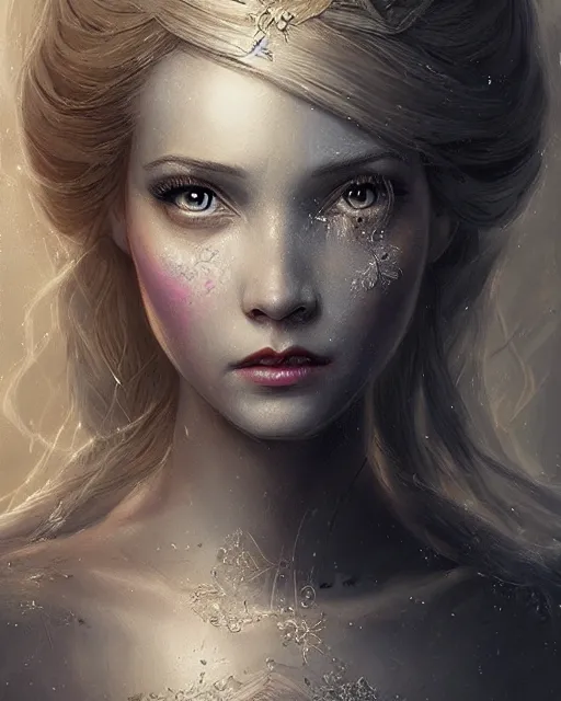 Prompt: princess cinderella, hyper realistic face, beautiful eyes, fantasy art, in the style of greg rutkowski, intricate, hyper detailed, smooth