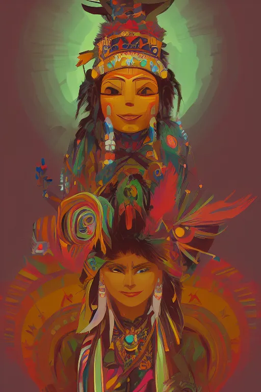 Image similar to Hopi kachina, cinematic lighting, soft bokeh, fantasy, modern, colourful, highly detailed, digital painting, artstation, deviantart, concept art, sharp focus, illustration, by alphonse mucha