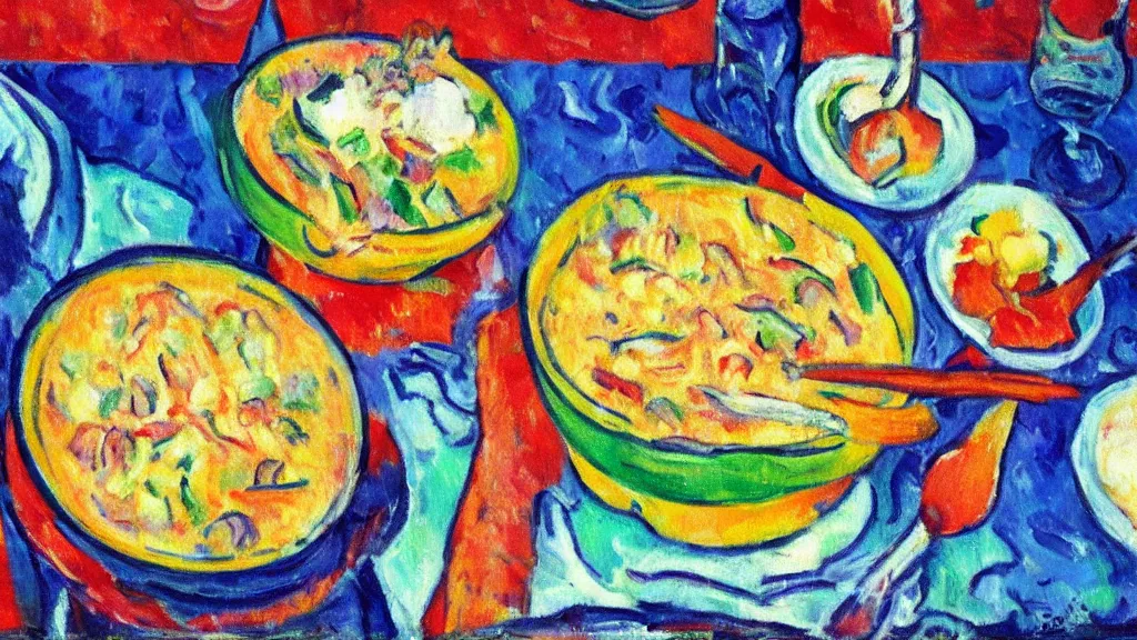 Image similar to fauvism smartest chowder nightmare