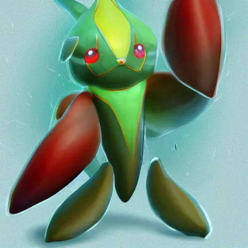 Prompt: a pokemon that looks like a nepenthes fusca, digital art. trending on art station, unreal engine.