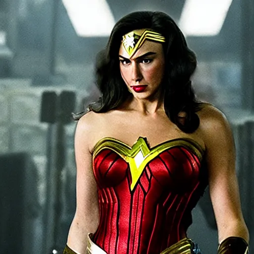 Image similar to nicholas cage as wonder woman