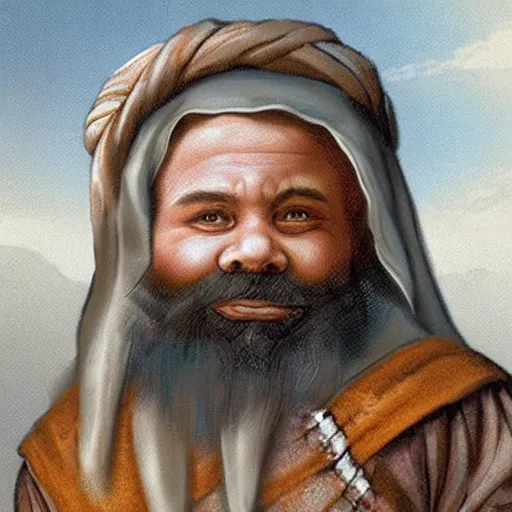 Image similar to dwarf muslim converts to christianity. 988 A. D.