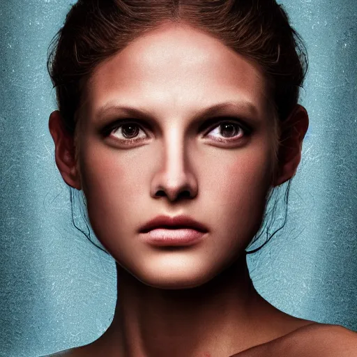 Image similar to portrait of a stunningly beautiful futuristic female, depth of field, zeiss lens, detailed, symmetrical, centered, fashion photoshoot, by Annie Leibovitz and Steve McCurry, David Lazar, Jimmy Nelsson, Breathtaking, 8k resolution, extremely detailed, beautiful, establishing shot, artistic, hyperrealistic, beautiful face, octane render