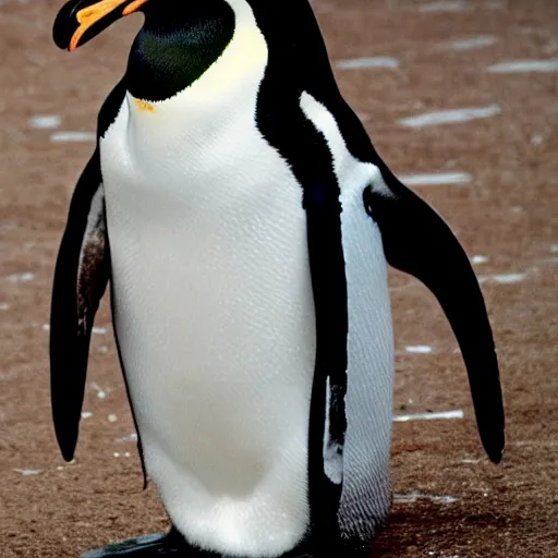 Image similar to photo of a penguin in a nun’s habit