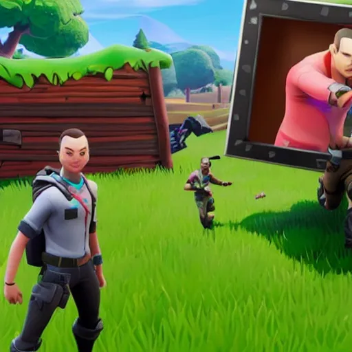 Image similar to sheldon cooper in fortnite