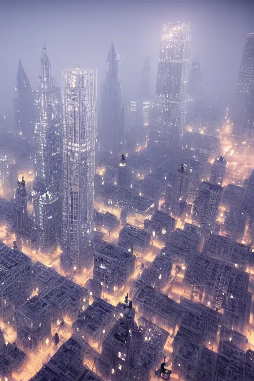 Prompt: night city without lights in fog, tall buildings, high details, cinematic, 8k resolution, beautiful detailed, insanely intricate details,