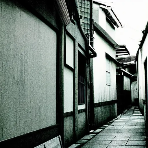 Image similar to retro image of japanese alleyway, photography, award winning, trending