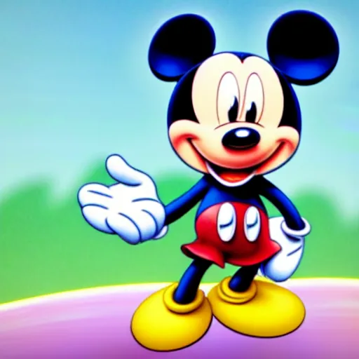 Prompt: a knock off mickey mouse, just different enough that disney can't sue me, animated, disney