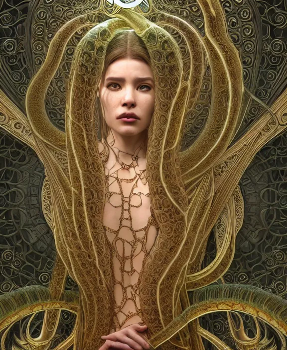 Prompt: intricate ornate opulent transparent clear see - through portrait of a scary beautiful snake, fractal, recursive, procedural, jungle environment, ultra realistic, concept art, art nouveau, photorealistic, octane render, 8 k, unreal engine. art by nori inoguchi and sam kaplan and zachary goulko and christopher marley and artgerm and alphonse mucha