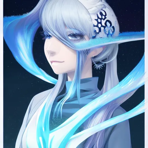 Image similar to portrait of the melting ice queen, anime fantasy illustration by tomoyuki yamasaki, kyoto studio, madhouse, ufotable, comixwave films, trending on artstation