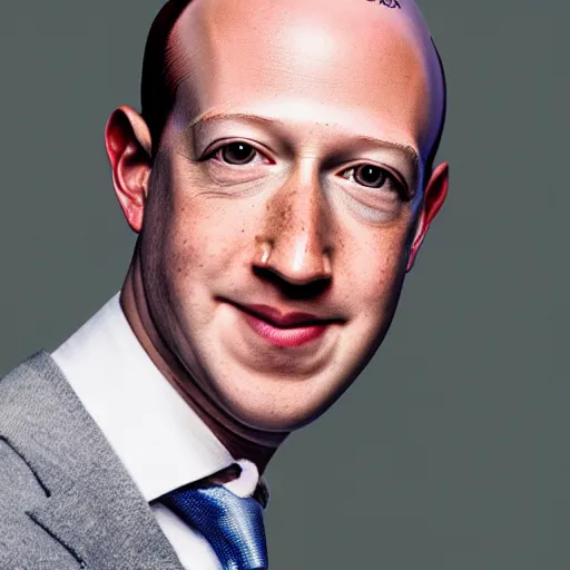 Image similar to Photography of Bald Mark Zuckerberg