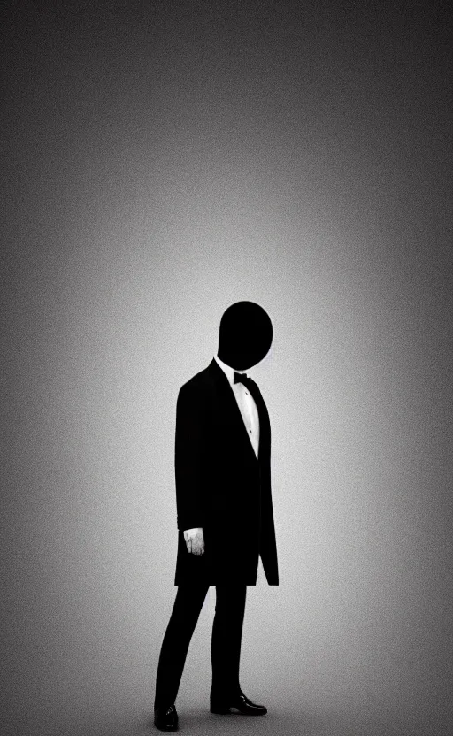 Prompt: an aesthetic masterpiece portrait of an elegant man with no face, nothingness and void in his heart, perfect, deep rich colors, 4 k, award winning, blur, minimalistic, neon, surrealism, unreal engine 5, high detail, ryan jia, frank frazetta, john alvin, gatson bussiere, kutsuya terada,