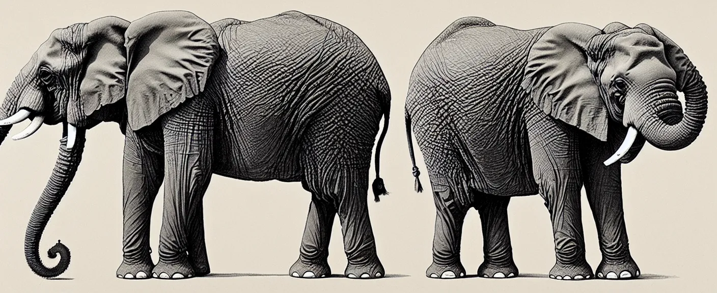  Posterazzi Deinotherium compared to a modern adult African  Elephant Poster Print, (32 x 24): Posters & Prints