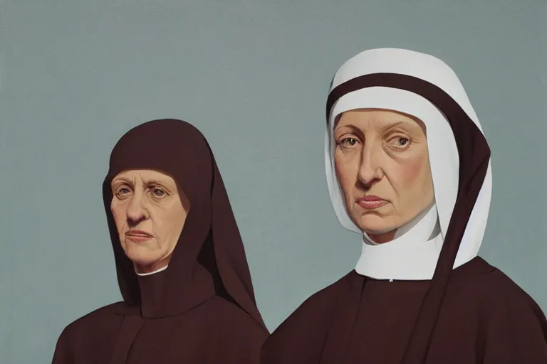 Image similar to nun portrait artwork by tim eitel