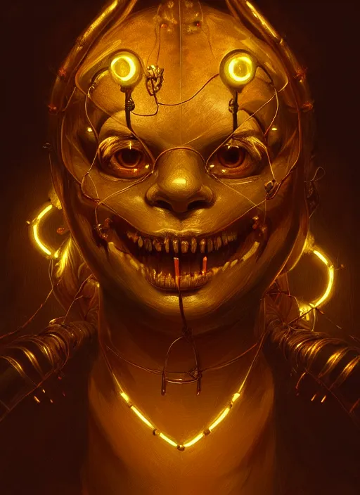 Prompt: portrait of springtrap, intricate, elegant, glowing lights, highly detailed, digital painting, artstation, concept art, sharp focus, illustration, art by wlop, mars ravelo and greg rutkowski