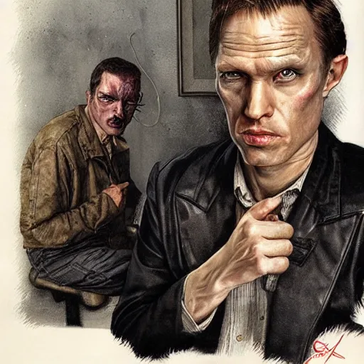 Image similar to portrait of Erik Svensson, very detailed painting by Glenn Fabry, by Joao Ruas