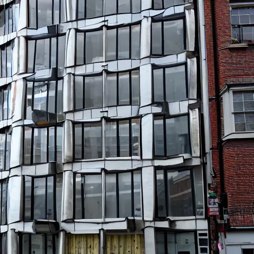 Prompt: a deconstructivist building in london