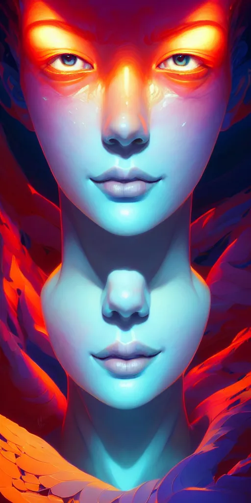 Prompt: hyper detailed ultra sharp of a beautiful fractal face ’ s. behance hd by jesper ejsing, by rhads, makoto shinkai and lois van baarle, ilya kuvshinov, rossdraws radiating a glowing aura global illumination ray tracing hdr, 8 k