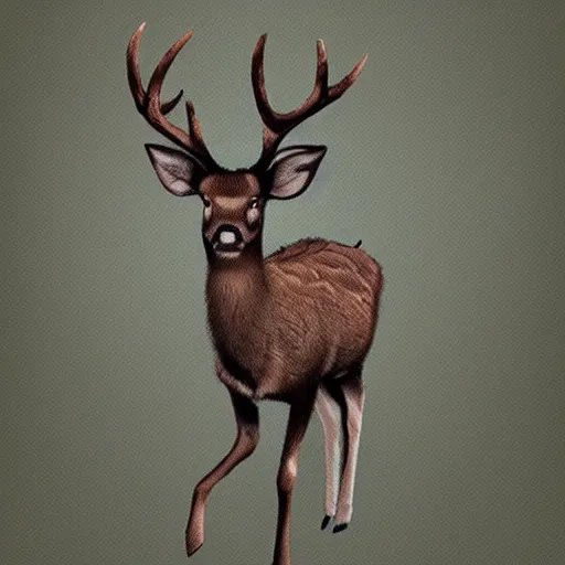 Prompt: deer concept art