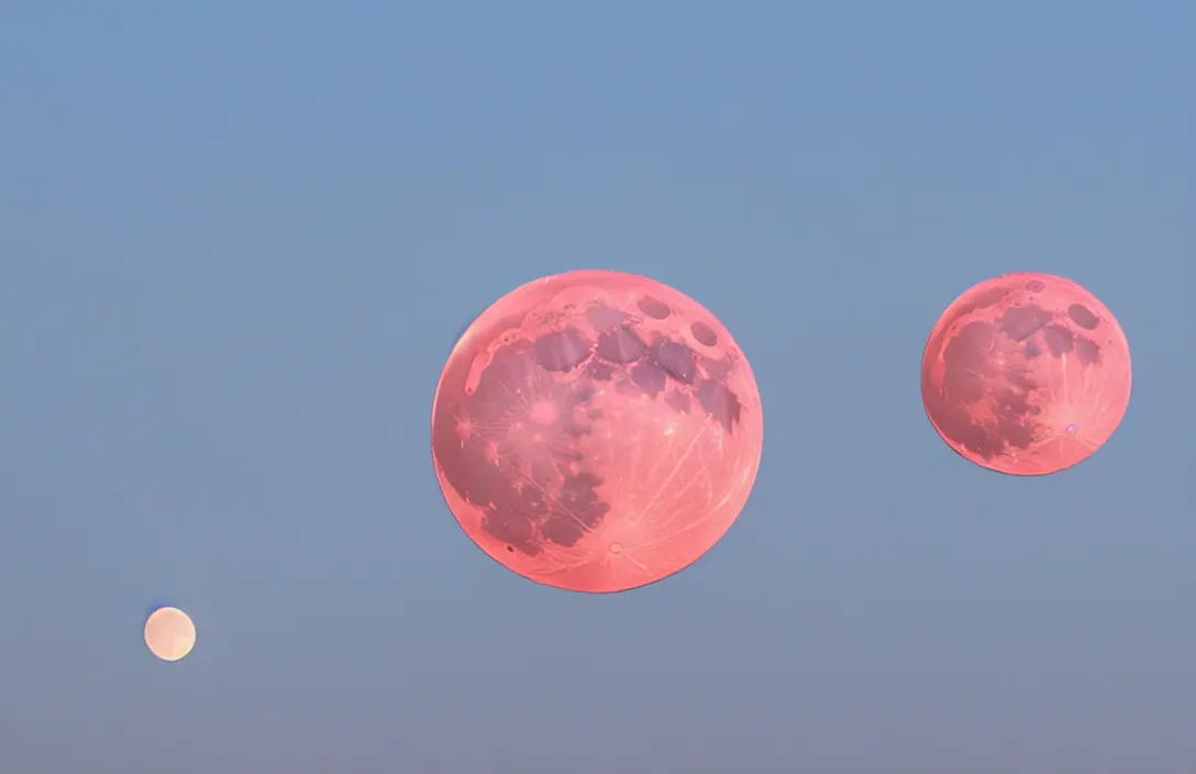 Image similar to a pink moon
