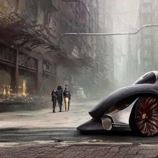 Prompt: custom car, elegant, digital painting, concept art, smooth, sharp focus, art style from Wang Ke and Greg Rutkowski and Bruce Kaiser and Scott Robertson and Dmitry Mazurkevich and Doruk Erdem and Jon Sibal, small style cue from Blade Runner and Minority Report and iRobots