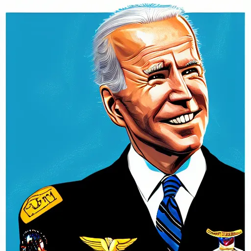 Prompt: highly detailed portrait of joe biden starring in top gun artstation concept art stunning elegant