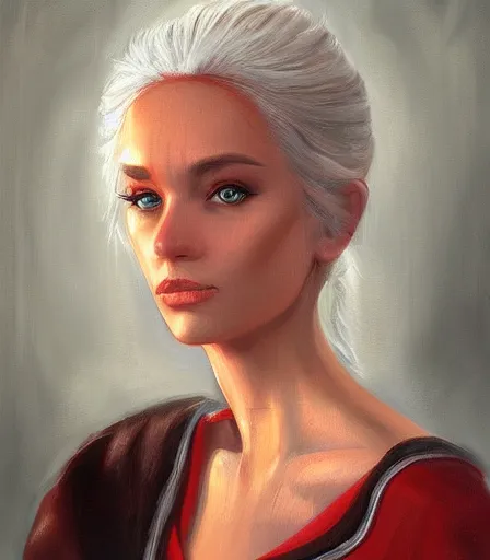 Prompt: beautiful character oil painting of a gorgeous yor forger by ross draws trending on artstation, deviantart
