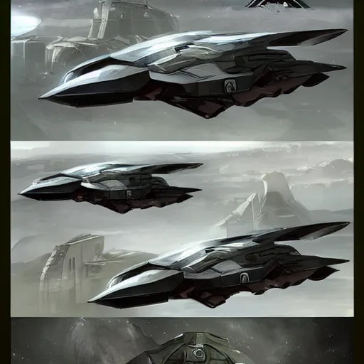 Image similar to concept art, futuristic starship, halo, military, highly detailed