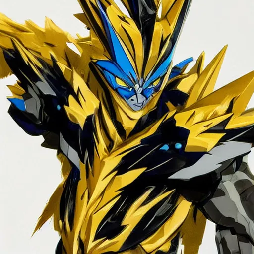 Prompt: Portrait of Zeraora, made by Yoji Shinkawa, Highly detailed, dynamic posing, concept art