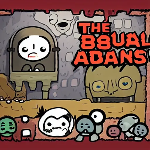 Image similar to the binding of isaac, among us skeld