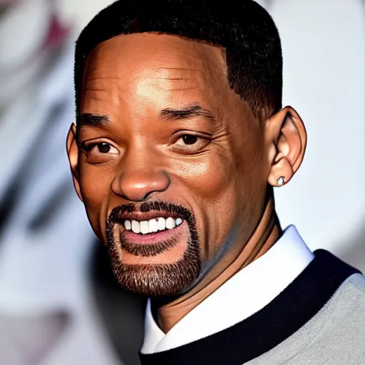 Prompt: will smith with a mullet, photograph
