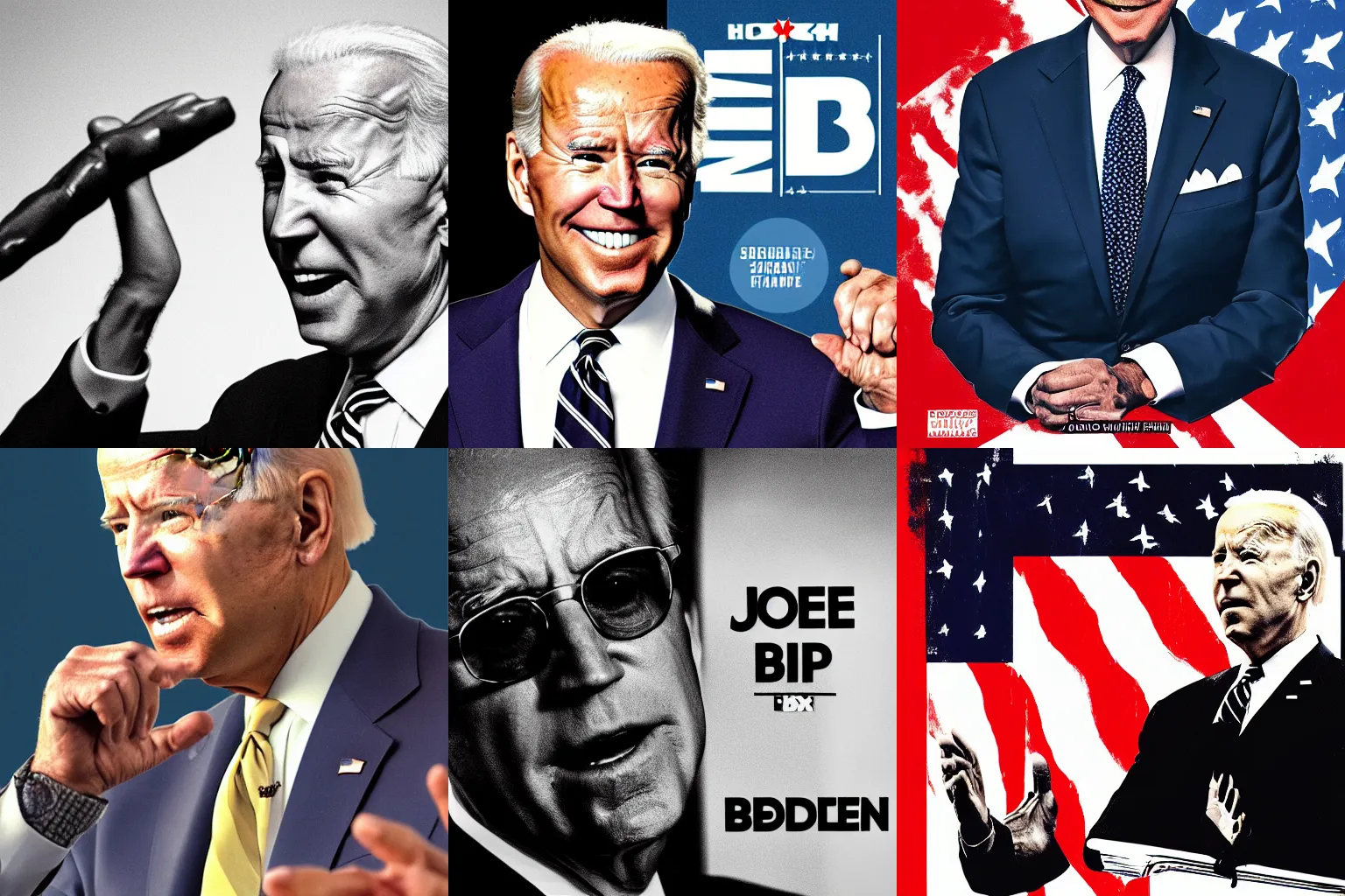 Prompt: joe biden southern hip hop mixtape album cover