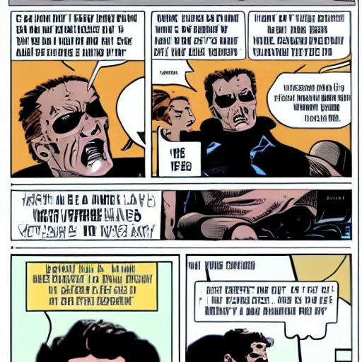 Image similar to terminator says something in a speech bubble with text in it