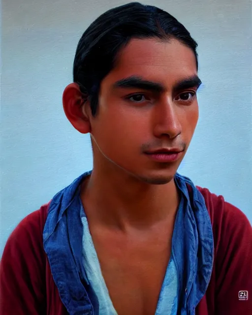 Image similar to portrait of a magical young mexican man in yucatan, art by denys tsiperko and bogdan rezunenko, hyperrealism