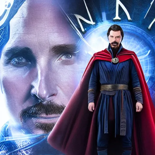 Image similar to christian bale as doctor strange, marvel, photography, movie,