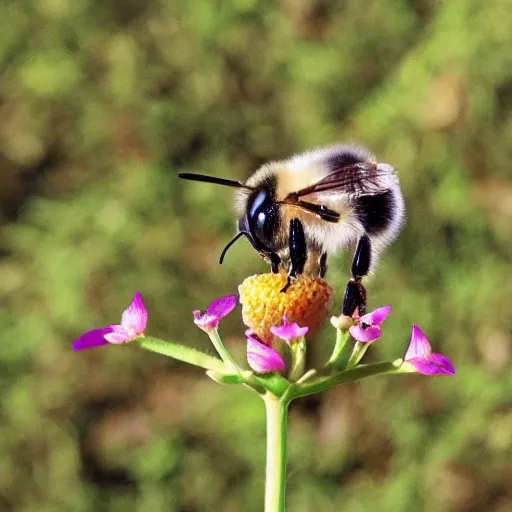 Image similar to photo of a hybrid between a bee and a unicorn