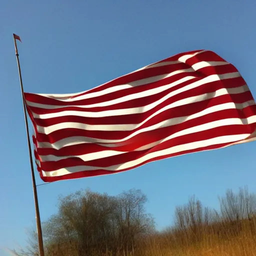 Prompt: beautiful photograph of a flag representing burgers waving in the wind