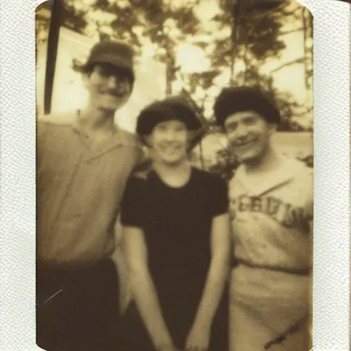 Prompt: old polaroid photos found in the dumpster