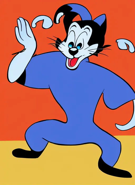 Image similar to Portrait of Christian Bale in the style of cartoon Tom and Jerry. 8k Resolution