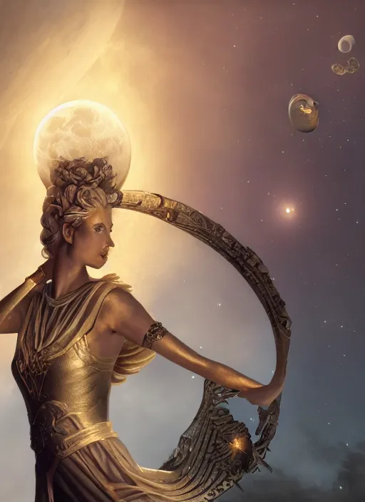 [ artemis holding the moon in her hands ]!!, | Stable Diffusion | OpenArt