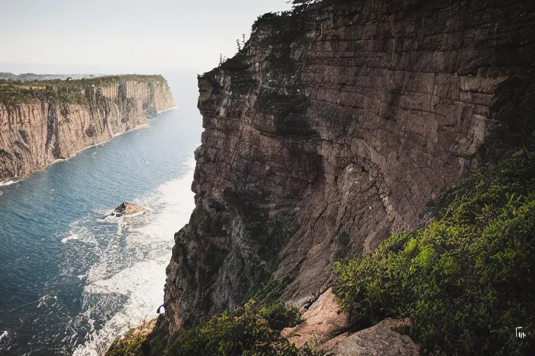 Image similar to beautiful unicorn cliff side 85mm by Emmanuel Lubezki